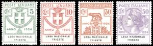 LEGA NAZIONALE TRIESTE 1924 - Serie completa ... 