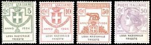 LEGA NAZIONALE TRIESTE 1924 - Serie completa ... 