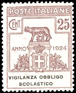 VIGILANZA OBBLIGO SCOLASTICO 1924 - 25 cent. ... 