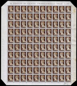 1943 - 10 cent. bruno, soprastampa G.N.R. di ... 