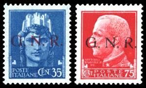 1943 - 35 cent. e 75 cent. soprastampati ... 