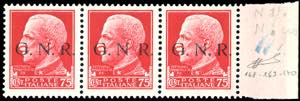 1943 - 75 cent. soprastampa G.N.R. di ... 