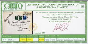 1944 - 1,25 lire, soprastampa ... 