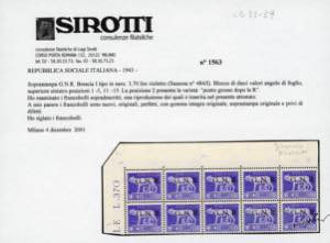 1943 - 3,70 lire, soprastampa ... 