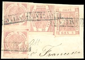 1858 - 1/2 grano rosa brunastro, coppia ... 