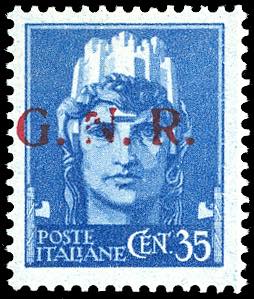 1943 - 35 cent., soprastampa G.N.R. di ... 
