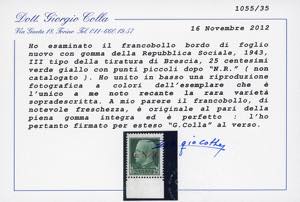 1943 - 25 cent., soprastampa ... 