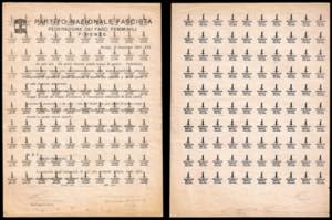 1944 - Foglio di prova della soprastampa ... 