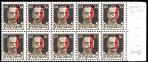 1944 - 10 cent. soprastampa fascio in rosso ... 