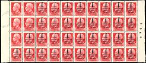 1944 - 75 cent. soprastampato (494), blocco ... 