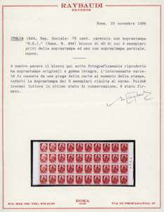 1944 - 75 cent. soprastampato ... 