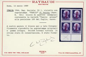 1944 - 50 lire, soprastampato ... 