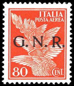 1943 - 80 cent., soprastampa G.N.R. di ... 