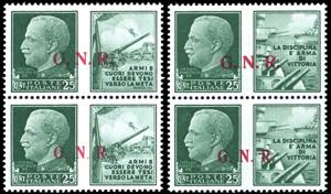 1943 - 25 cent. Marina ed Esercito, ... 