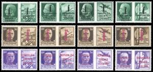 1944 - Soprastampati su entrambe le sezioni, ... 