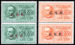 1943 - 1,25 lire e 2,50 lire, soprastampa ... 