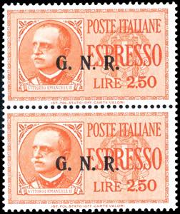 1943 - 2,50 lire, soprastampa G.N.R. di ... 