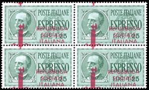 1944 - 1,25 lire, soprastampa in carminio ... 