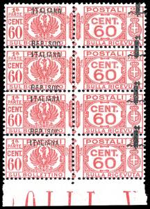 1944 - 60 cent., striscia verticale di ... 