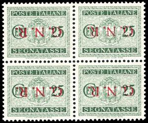 1944 - 25 cent., soprastampa G.N.R. di ... 