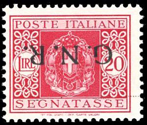 1944 - 20 lire, soprastampa G.N.R. di Verona ... 
