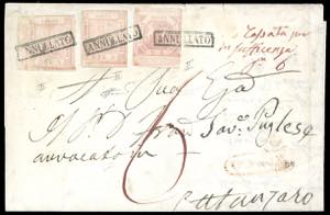 1858 - 2 grana rosa chiaro, 5 grana carminio ... 