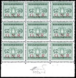 1943 - 25 cent., soprastampa G.N.R. di ... 