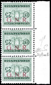 1943 - 25 cent., soprastampa G.N.R. di ... 