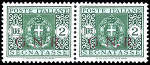 1943 - 2 lire, soprastampa G.N.R. di ... 