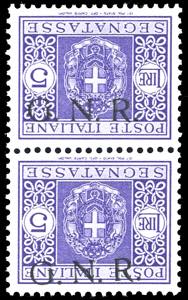 1943 - 5 lire, soprastampa G.N.R. di ... 