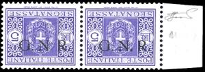 1943 - 5 lire, soprastampa G.N.R. di ... 