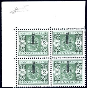 1944 - 2 lire verde, soprastampa fortemente ... 