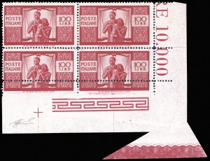 1946 - 100 lire Democratica, I lastra, dent. ... 