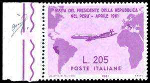 1961 - 205 lire Gronchi rosa (921), bordo di ... 