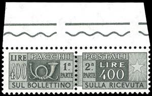 1957 - 400 lire, filigrana stelle II tipo, ... 