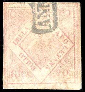1859 - 20 grana rosa chiaro, II tavola (13), ... 