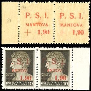 MANTOVA 1945 - 1,90 lire + 10 cent., ... 
