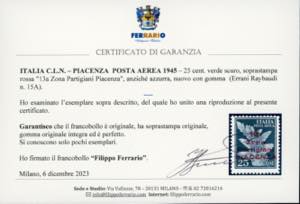 PIACENZA POSTA AEREA 1945 - 25 ... 