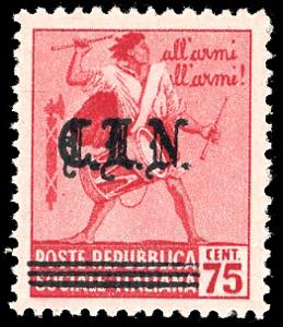 TORINO 1945 - 75 cent. rosa carminio, ... 