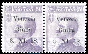 VENEZIA GIULIA 1918 - 50 cent., soprastampa ... 