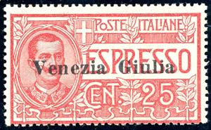 VENEZIA GIULIA ESPRESSI 1919 - 25 c. rosso, ... 