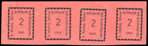 MERANO 1918 - 2 h. rosa (1), striscia ... 