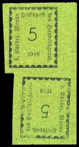 MERANO 1918 - 5 h. oliva coppia verticale ... 