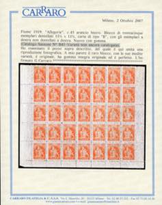 FIUME 1919 - 45 cent. Allegorie e ... 