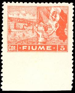 FIUME 1919 - 3 cor. Allegorie e Vedute, ... 