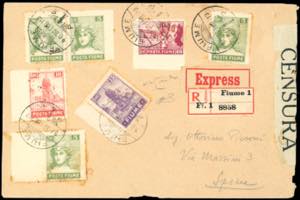 FIUME 1919 - Posta Fiume, 5 cent., quattro ... 