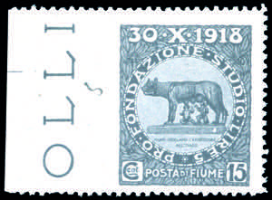 FIUME 1919 - 15 cent. Plebiscito, non ... 