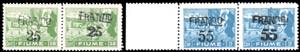 FIUME 1919 - 25 cent. su 50 cent., 55 cent. ... 