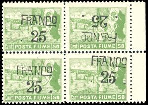 FIUME 1919 - 25 cent. su 50 cent. Posta ... 