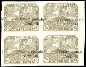FIUME 1919 - 45 cent. su 45 cent. ... 